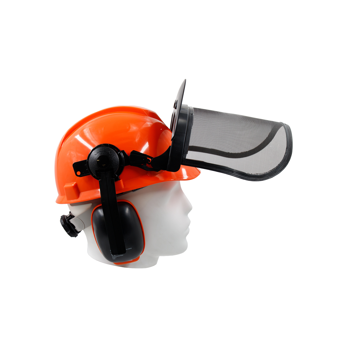 SGS Protective Helmet for Landscapers with Ear Defenders and Face Shield